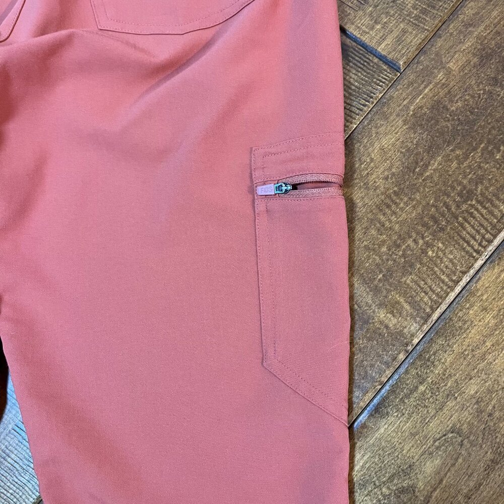 Figs High Waist Zamora Jogger Scrub Pants Nurse Doctor 3186 Terracotta X-Small - Picture 9 of 10
